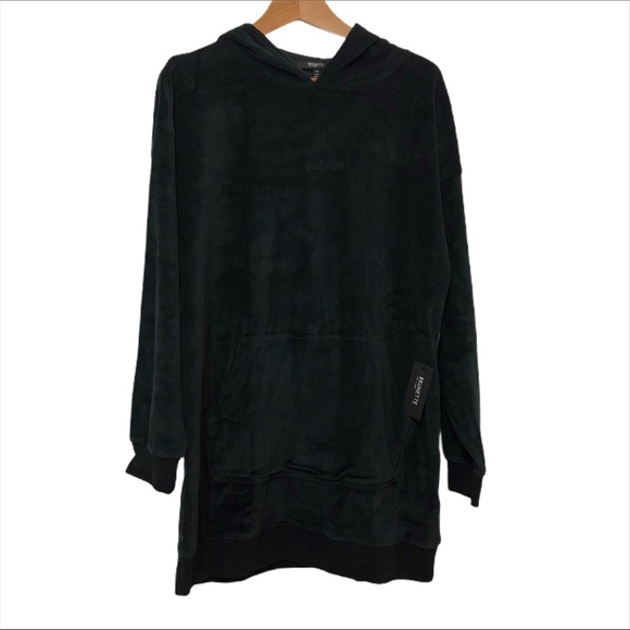 🆕 size S/M Brunette Hoodie Tunic Black/Blonde - Picture 2 of 5